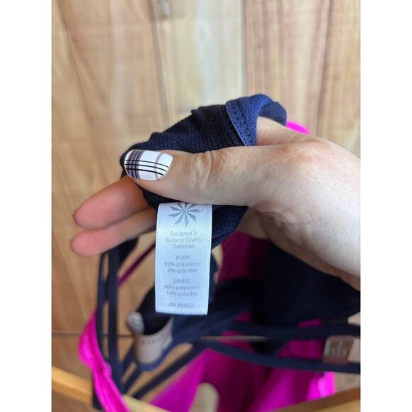 Athleta Sports Bra Tank Combo Fuschia and Navy Women's Size s - Picture 7 of 8